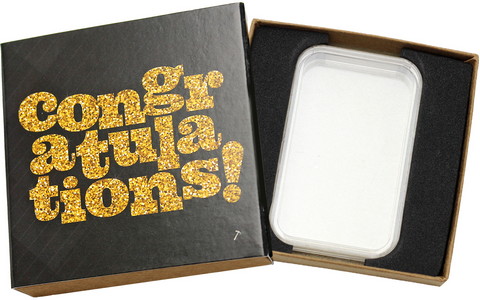 SilverTowne Natural Kraft Paper Gift Box w/Congratulations! Box Sleeve & Cap - Product Packaging [Add $5.00]